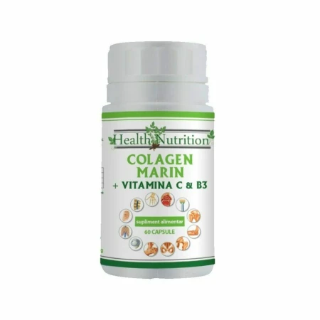 Colagen marin Forte + Vitamina B3 + Vitamina C, 60 tablete - Health Nutrition
