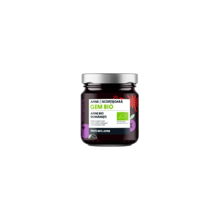 Gem BIO de Afine si Scortisoara, fara zahar, 230gr, MerryBerry
