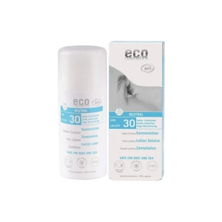 Lotiune fluida de protectie solara FPS30 FARA PARFUM, 100 ml, Eco Cosmetics