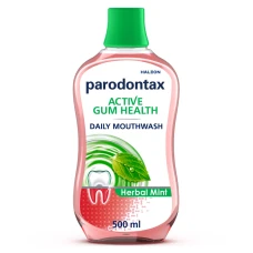 Apa de gura fara alcool Active Gum Health Herbal Mint, 500ml, Parodontax