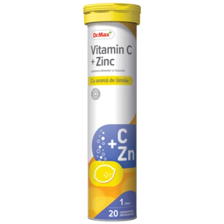 Dr. Max Vitamina C + Zinc, 20 comprimate efervescente