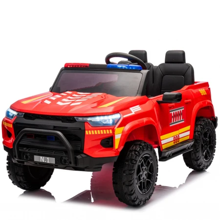 Masinuta electrica pentru 2 copii Kinderauto FirePatrol, 3-6 ani, 4x4, 800W, 24V, echipata premium, rosie