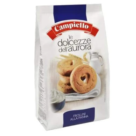 Biscuiti cu cereale, lapte si vanilie, 250 g, Campiello