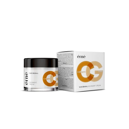 Crema zi/noapte tonifianta de fata cu Colagen si particule de aur 24K, 50g, Erne