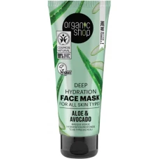 Masca hidratanta pentru fata Avocado & Aloe, 75ml, Organic Shop