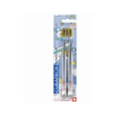 Set Periute de Dinti, Curaprox, Hento Toto, impotriva Placii Dentare, pentru Gingii Sensibile, Culoare Transparenta, 2 buc