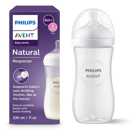 Biberon pentru +6 luni Natural Response SCY906/01, 330ml, Philips Avent
