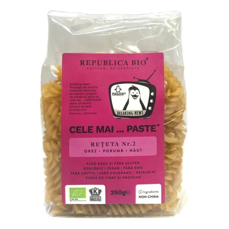 Cele mai…PASTE Reteta 2 Orez Porumb Naut, fara gluten, ecologic, 250g, Republica BIO