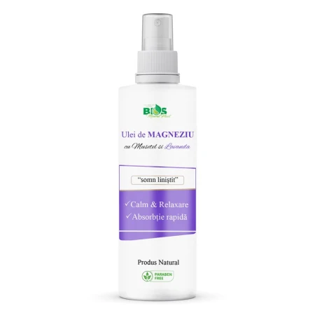 Ulei de Magneziu cu Musetel si Lavanda Somn Linistit, 200 ml Bios Mineral Plant
