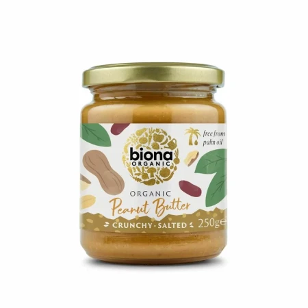 Crema de arahide crunchy bio cu sare 250g Biona
