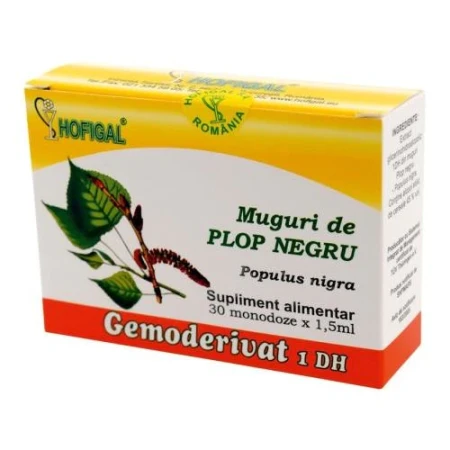 Gemoderivat din muguri si mladite de plop negru, 30monodoze, Hofigal