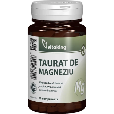 Taurat de magneziu, 30 comprimate, Vitaking