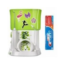 Dus Bucal pentru Copii, Waterpik, WP-260, 2x Varfuri Incluse, 3x Trepte Presiune 10-80psi, Rezervor 444ml, Verde