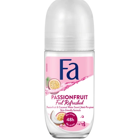 Deodorant roll-on antiperspirant Passionfruit Feel Refreshed, 50ml, Fa