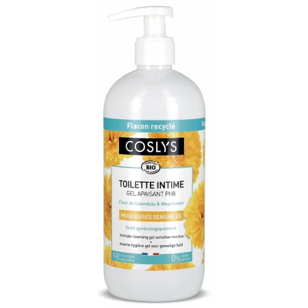 Gel intim bio pentru piele sensibila cu galbenele si magneziu, 500ml, Coslys