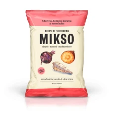 Chipsuri din pastarnac sfecla si cartof dulce, 85g, Mikso