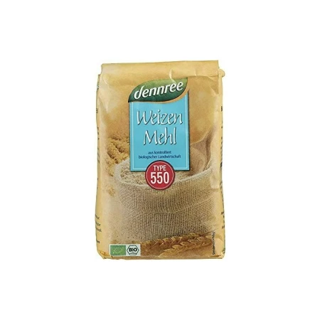 Faina alba de grau tip 550 bio 1kg Dennree
