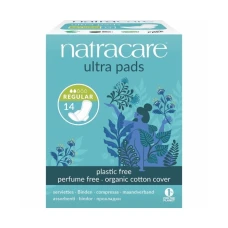 Absorbante normal cu aripioare cu strat de bumbac organic, Natracare