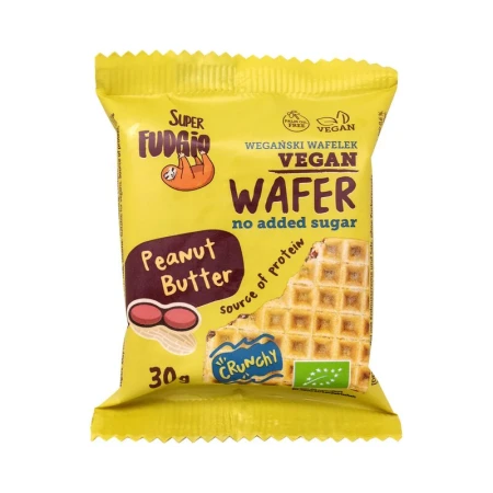 Napolitana cu crema de arahide, bio, 30g, Super Fudgio
