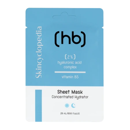 Masca de fata tip servetel cu acid hialuronic si vitamina B5, 20ml, Skincyclopedia