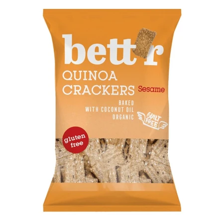 Crackers cu quinoa si susan fara gluten eco 100g Bettr