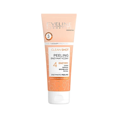 Lotiune peeling enzimatic pentru fata Clean Shot, 75ml, Eveline Cosmetics