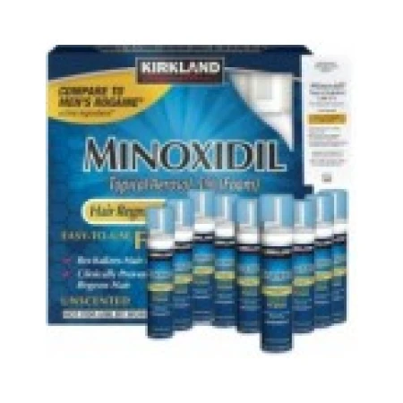 Spuma 9 Luni, Kirkland, Minoxidil, 5%, Tratament Impotriva Caderii Parului, 9x 60ml