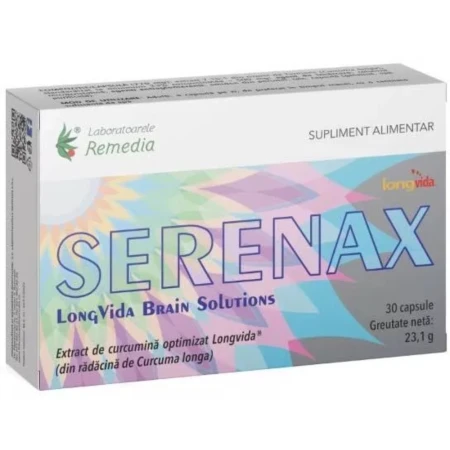 Serenax Longvida Curcumin, 30 capsule, Laboratoarele Remedia