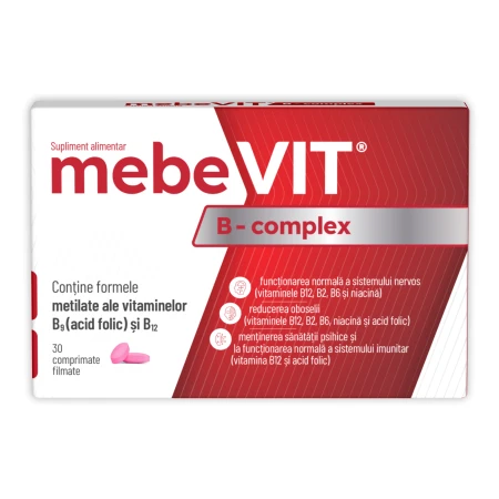 Mebevit B Complex, 30 comprimate filmate, Zdrovit