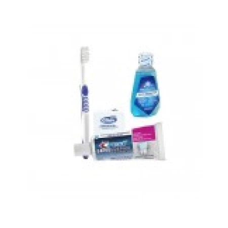 Set Igiena Orala, Crest, 3D White, Sensibilitate Dentara, Periuta, Pasta 24gr, Apa Gura 36ml, Ata 4m