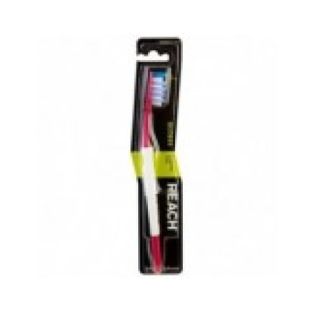 Periuta de Dinti Clasica, Listerine, Reach, Multi-Protectie, Peri Medii, Culoare Rosie