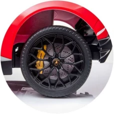 Masinuta electrica Chipolino Lamborghini Huracan red cu scaun din piele si roti EVA