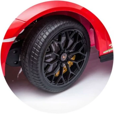 Masinuta electrica Chipolino Lamborghini Huracan red cu scaun din piele si roti EVA