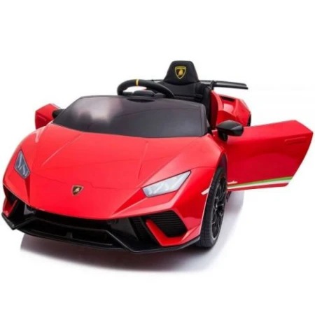 Masinuta electrica Chipolino Lamborghini Huracan red cu scaun din piele si roti EVA