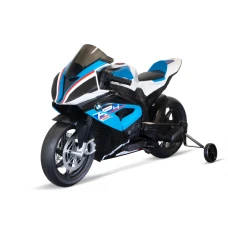 Motocicleta electrica cu licenta BMW HP4 Premium, pentru copil 3-9 ani, culoare Albastra