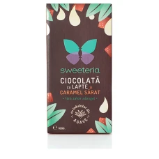 Ciocolata cu lapte si caramel sarat, 100g, Sweeteria