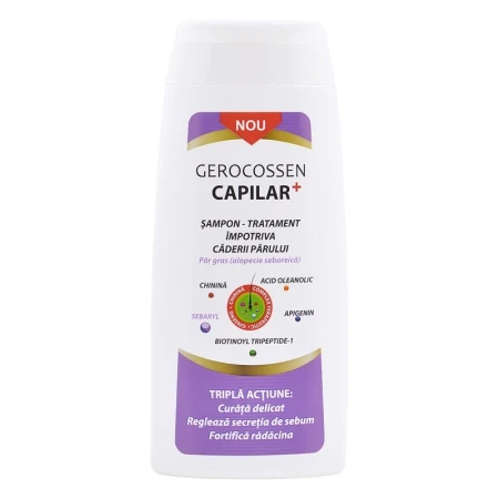 Capilar+ sampon tratament impotriva caderii parului pentru par gras, 275 ml – Gerocossen