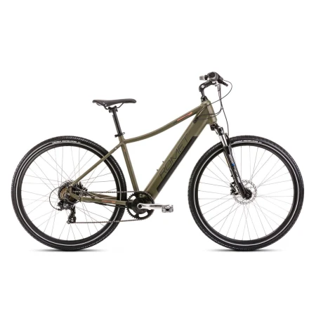 Bicicleta electrica de trekking femei Romet Orkan 2 D RM Integrat Olive 2023