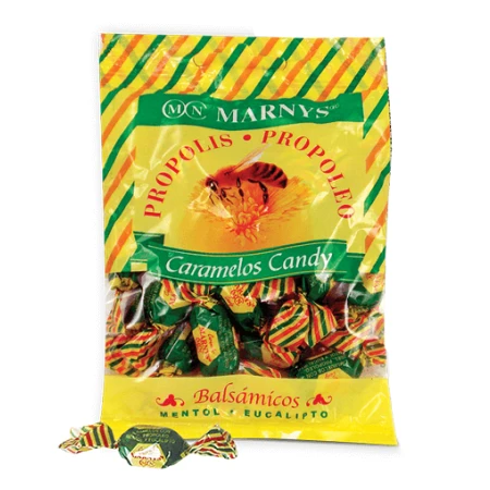 Bomboane cu propolis, miere, mentol si eucalipt, 60g, Marnys