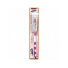 Periuta de Dinti Clasica, Pasta del Capitano, Family, Multi-Protectie, Capac Inclus, Peri Medium, Culoare Roz