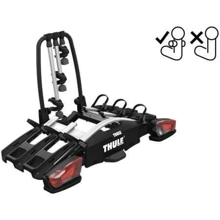 Suport 3 biciclete Thule VeloCompact F cu prindere pe carligul de remorcare de tip FIX4BIKE