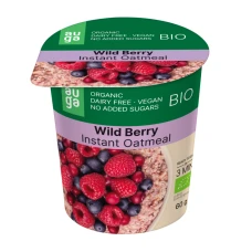Porridge din ovaz integral cu fructe de padure Bio, 60g, Auga