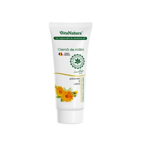 Crema de maini cu galbenele si catina, 75ml, VivaNatura