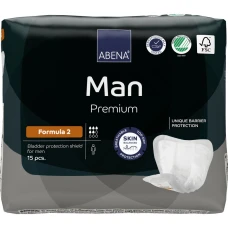 Absorbante masculine Premium Man Formula 2 cu absorbtie 700ml, 15 bucati, Abena