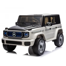 Masinuta electrica pentru copii, Mercedes EQG 140W 12V 9Ah, Premium, culoare Alba