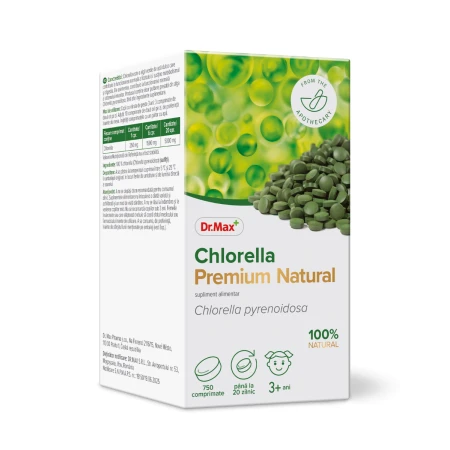 Dr. Max Chlorella Premium Natural, 750 comprimate