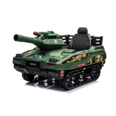 Tanculet electric pentru copii Kinderauto Commander 110W 12V 12Ah, color Army Green