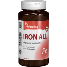 Fier cu vitaminele B si C, 100 comprimate, Vitaking