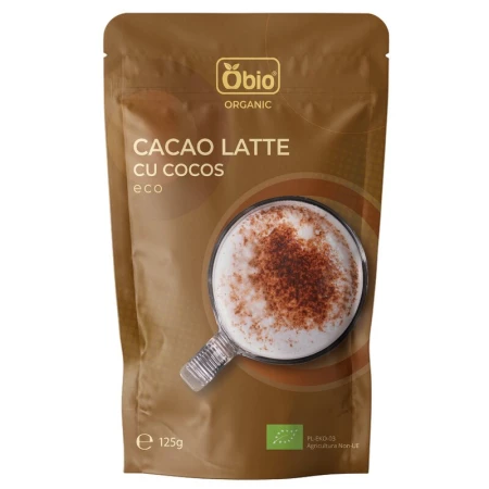 Cacao latte cu cocos bio, 125g - Obio
