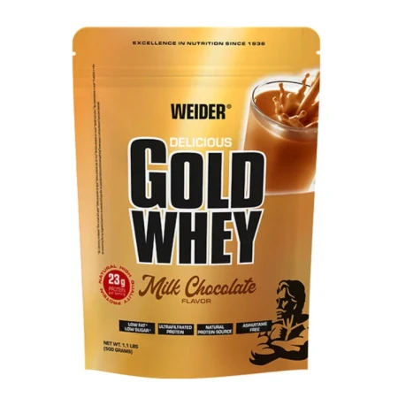 Pudra proteica cu aroma de Milk Chocolate Gold Whey, 500g, Weider